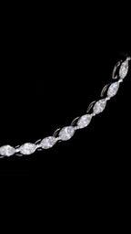 Marquise Diamond Curved Smile Necklace (1.00) CT