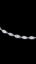 Marquise Diamond Curved Smile Necklace (1.00) CT