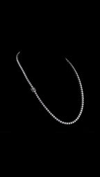 Round Brilliant Diamond Tennis Necklace