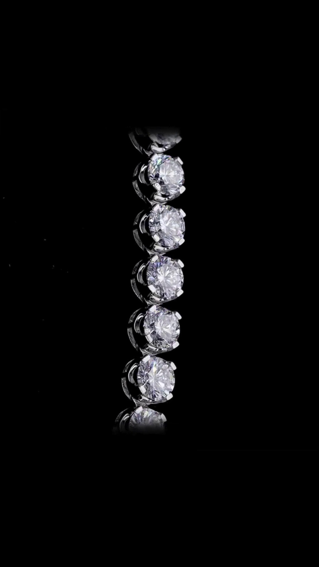 Round Brilliant Diamond Tennis Necklace