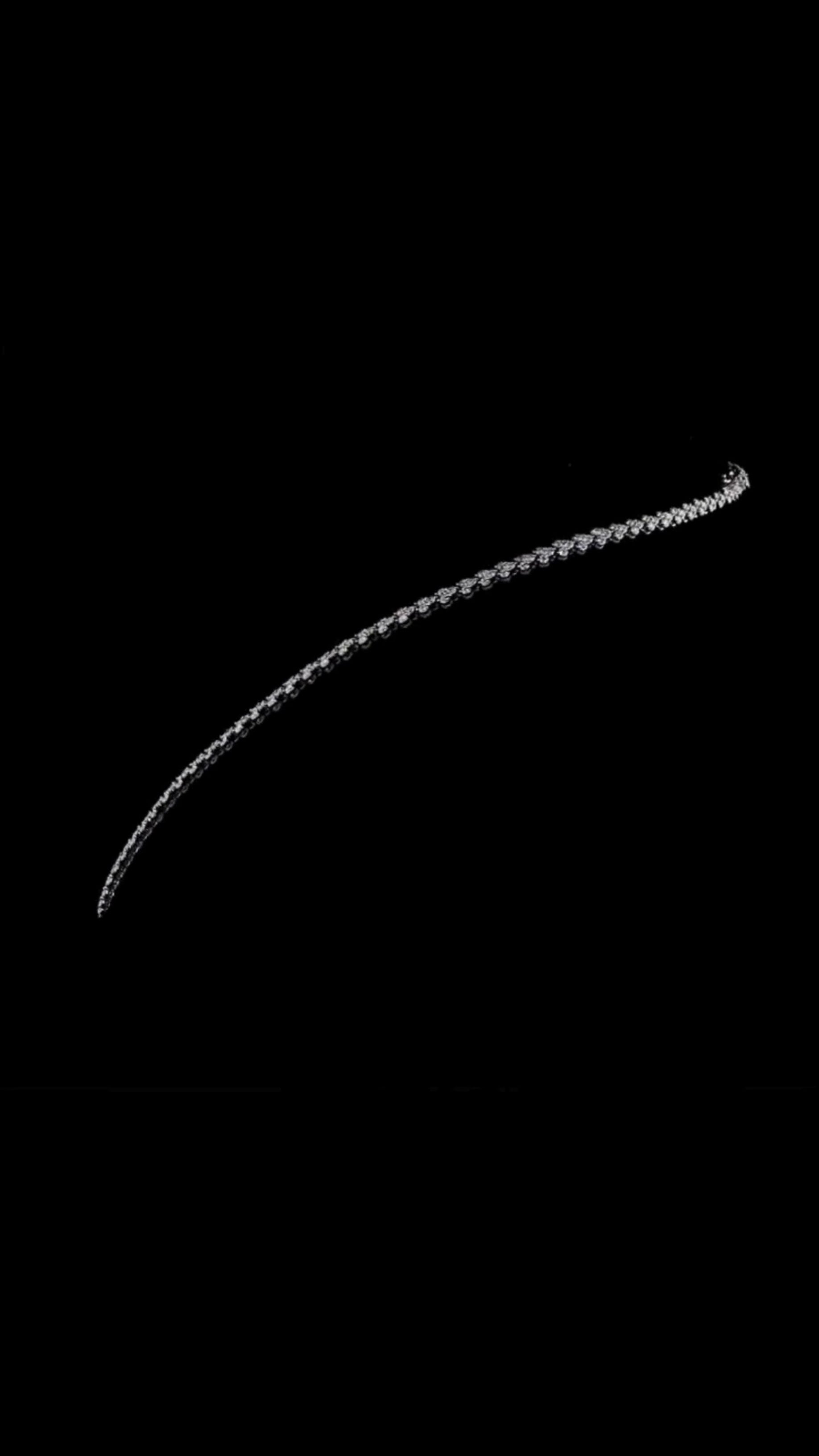 Classic Round Diamond Tennis Necklace