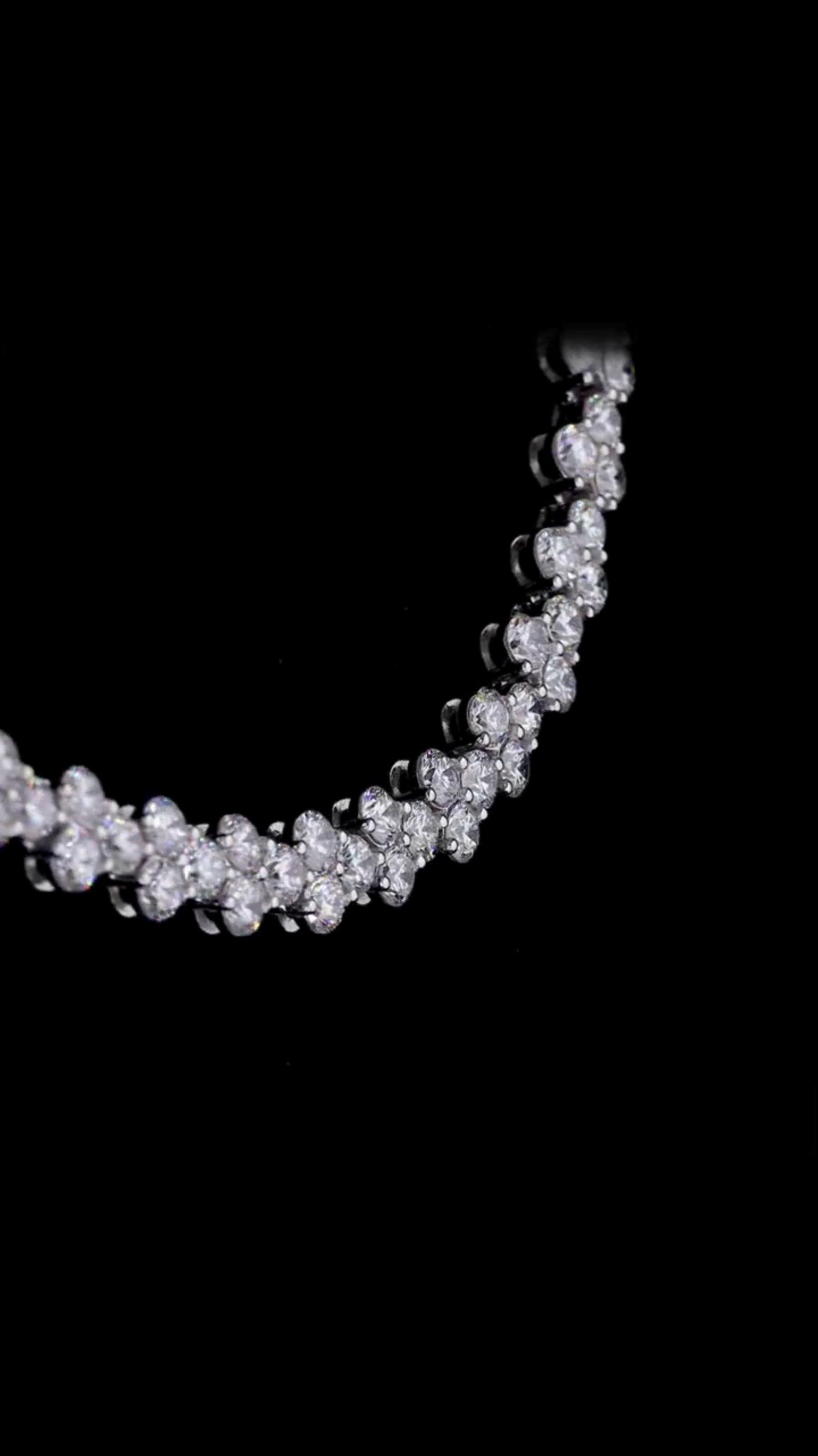 Classic Round Diamond Tennis Necklace