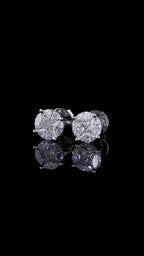 Illusion Cluster Diamond Stud Earrings