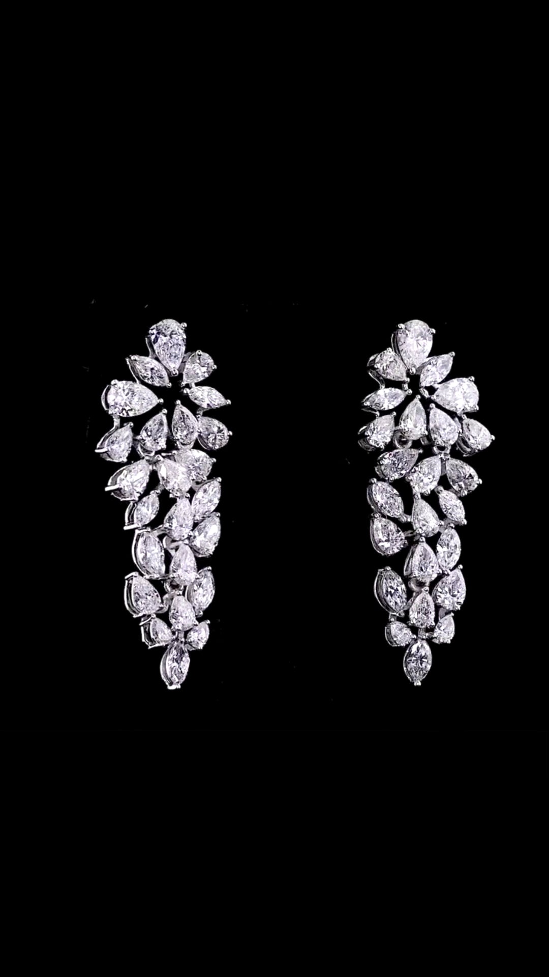 Aurora Cascade Diamond Earrings - 14996