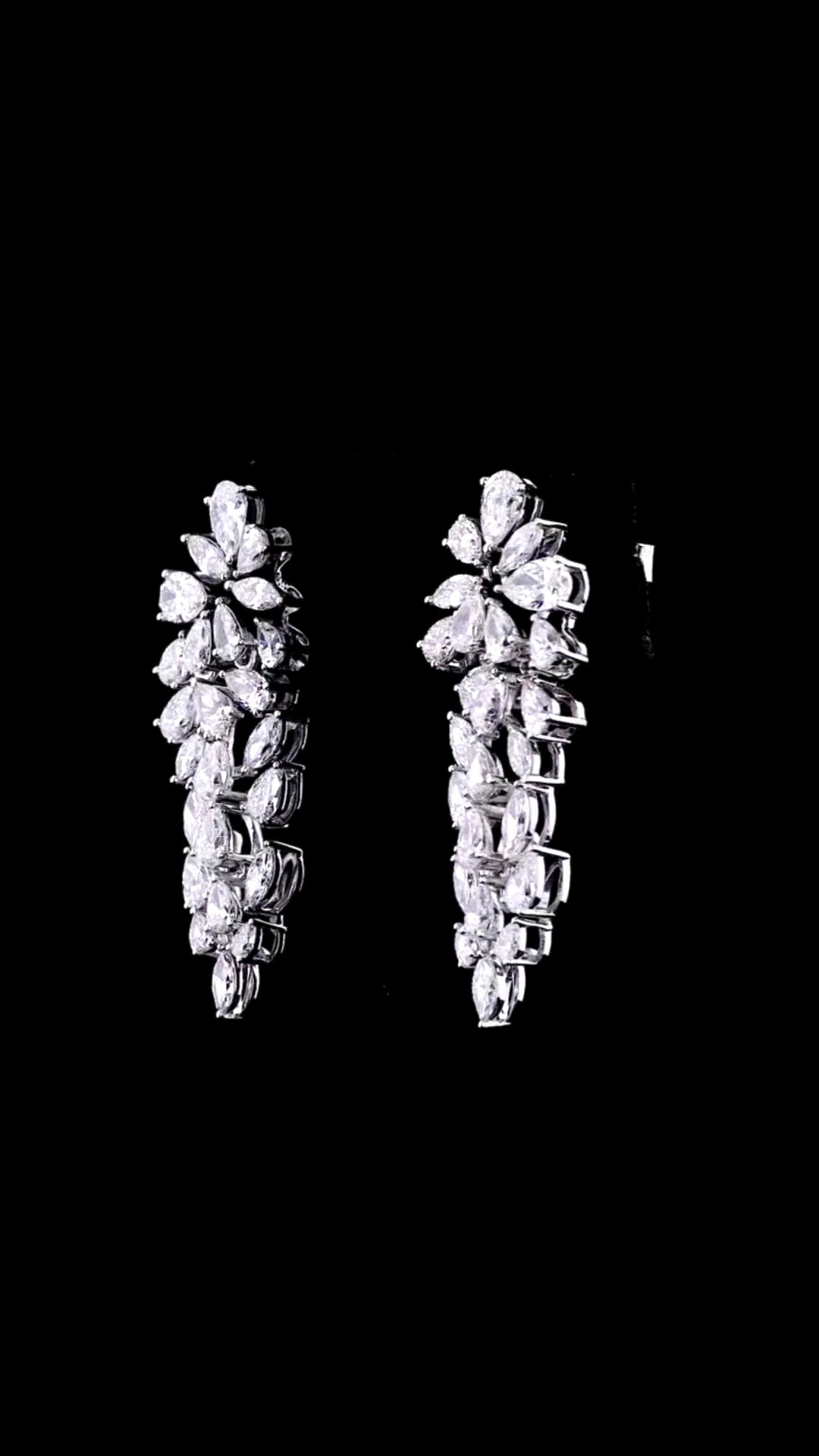 Aurora Cascade Diamond Earrings - 14996