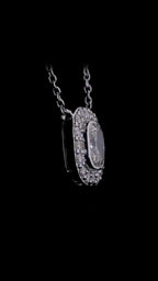 Cushion Cut Diamond Halo Pendant Necklace (1.00) CT