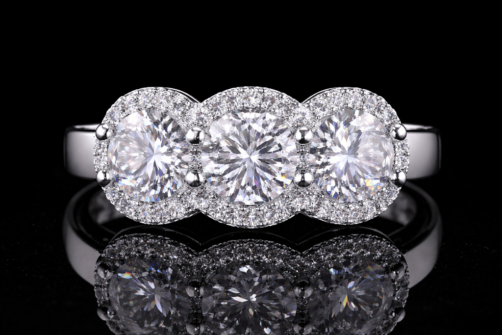 Royal Trinity Halo Ring