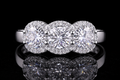 Royal Trinity Halo Ring