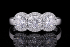 Royal Trinity Halo Ring
