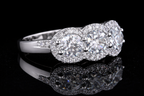 Royal Trinity Halo Ring