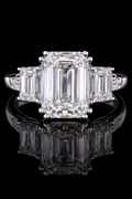 Regal Emerald Trinity Ring