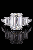 Regal Emerald Trinity Ring