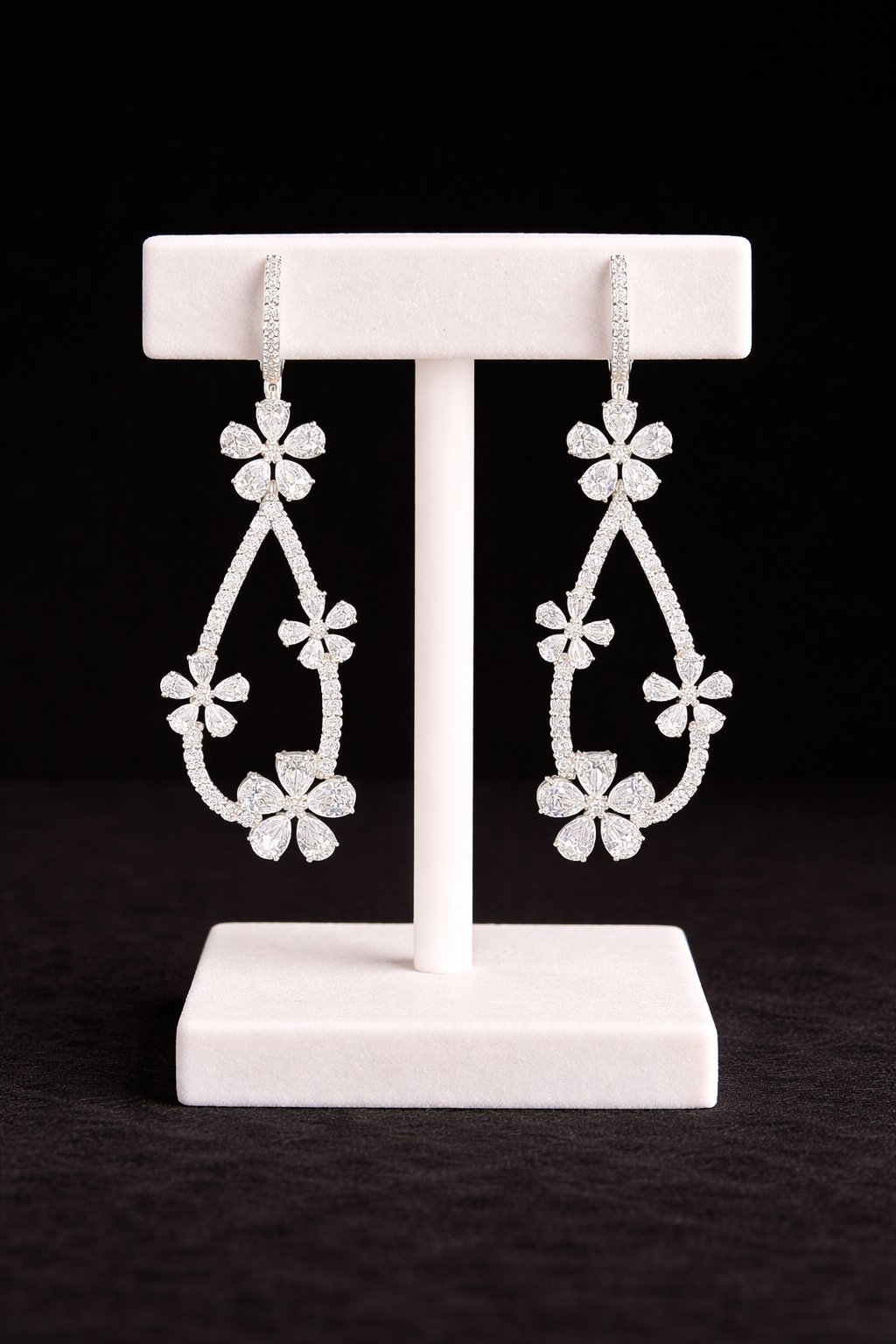 Blossom Drop Diamond Earrings