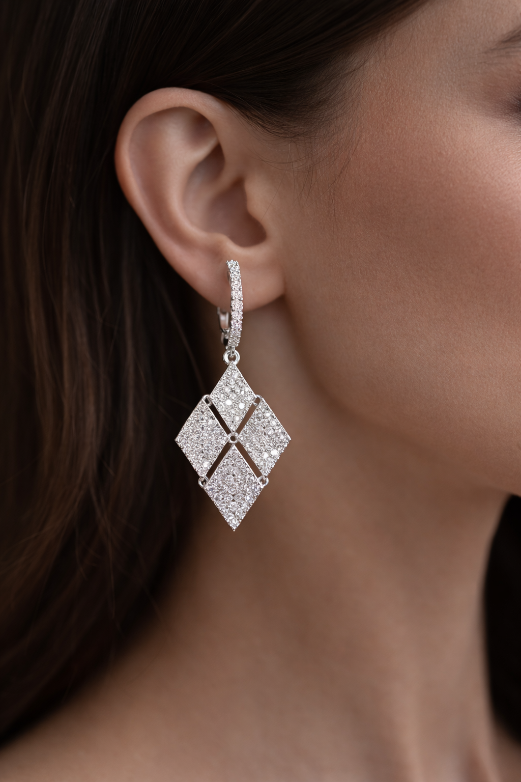 Prism Diamond Drop Earrings