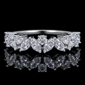 Mixed Shape Diamond Half-Eternity Band Ring