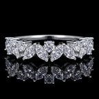Mixed Shape Diamond Half-Eternity Band Ring