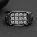 Black Gold Men's Lab Grown Diamond Ring