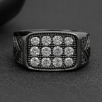 Black Gold Men's Lab Grown Diamond Ring