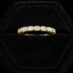 East West Radiant Lab Diamond Bezel Set Wedding Band