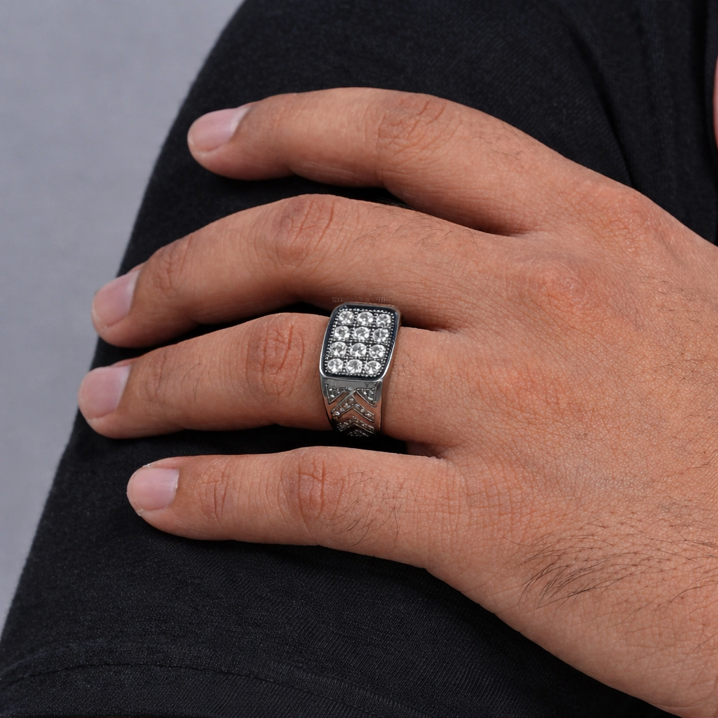 Black Gold Men's Lab Grown Diamond Ring