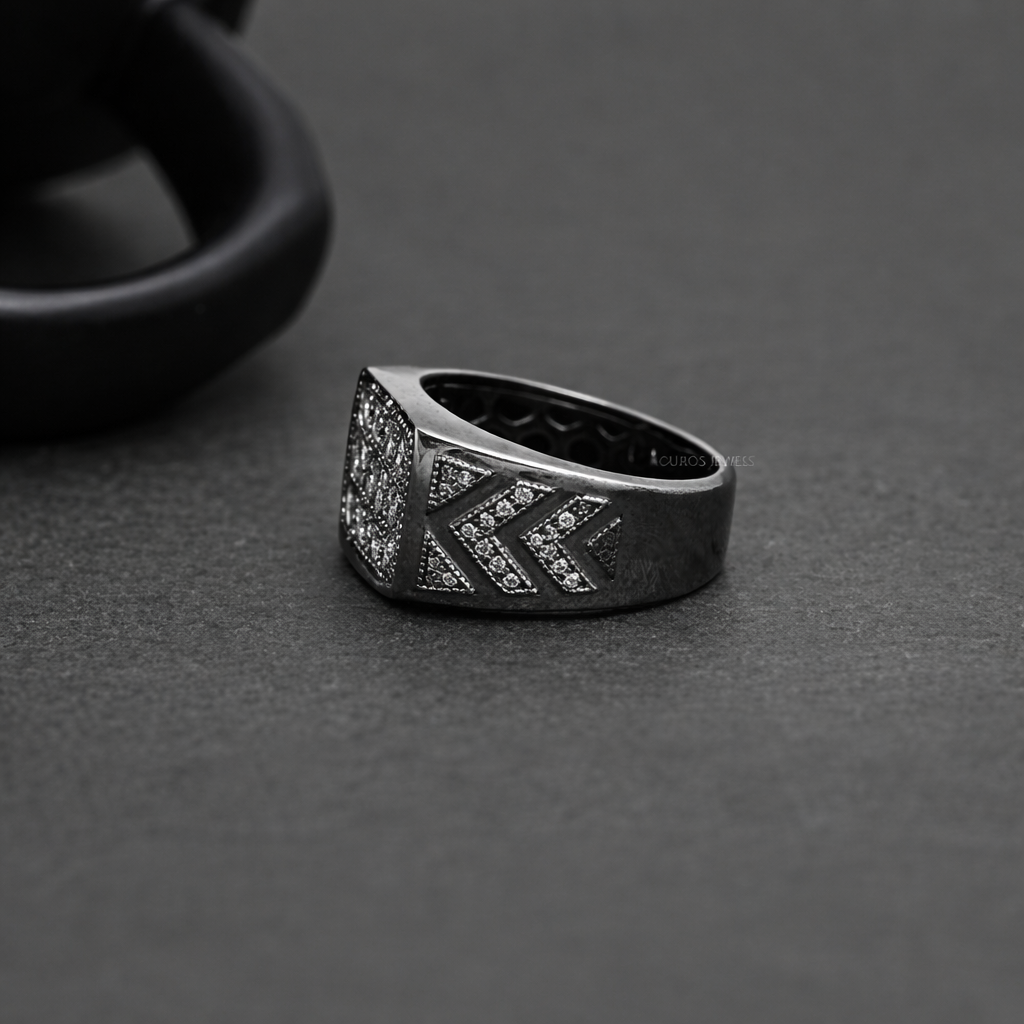 Black Gold Men's Lab Grown Diamond Ring