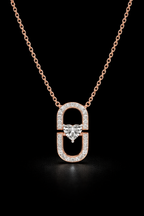 Eternal Link Heart Diamond Pendant Necklace