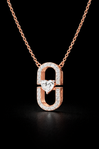 Eternal Link Heart Diamond Pendant Necklace