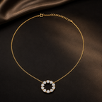Round Lab Grown Diamond Circle Necklace | Eternity Diamond Pendant Necklace | Minimalist Diamond Jewelry | Anniversary Gift for Her