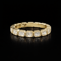 East West Radiant Lab Diamond Bezel Set Wedding Band