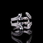 Curved Diamond Double Band Guard Ring - 8815