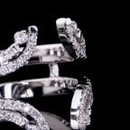 Curved Diamond Double Band Guard Ring - 8815