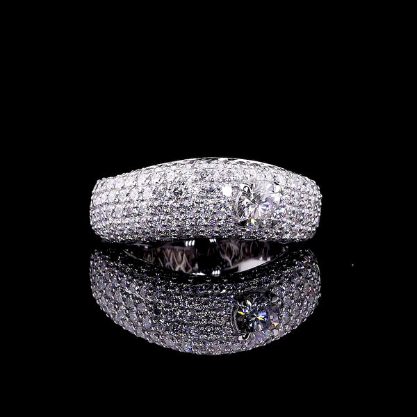 Asymmetric Marquise and Pear Diamond Floral Ring - 8821