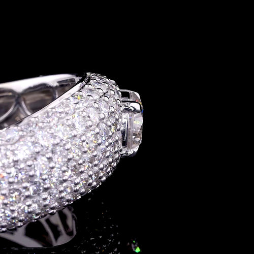 Asymmetric Marquise and Pear Diamond Floral Ring - 8821