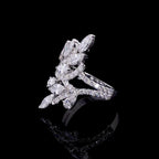 Marquise and Pear Diamond Cluster Statement Ring