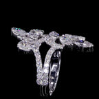 Marquise and Pear Diamond Cluster Statement Ring
