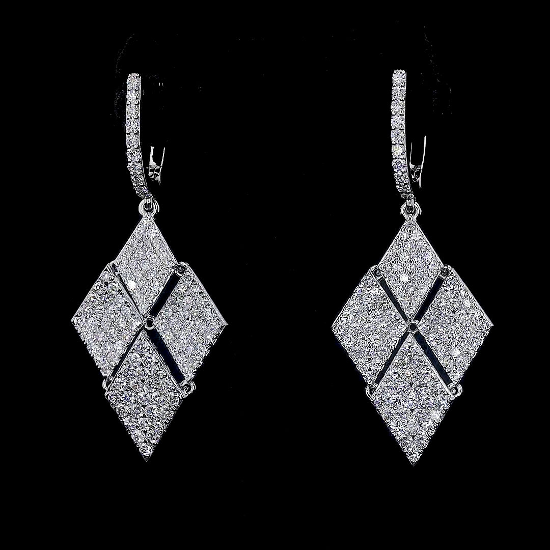 Prism Diamond Drop Earrings