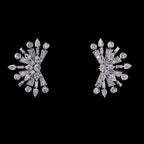 Diamond Starburst Stud Earrings