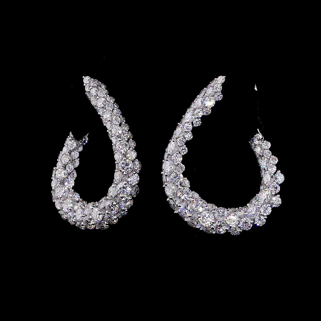 Diamond Hoop Earrings