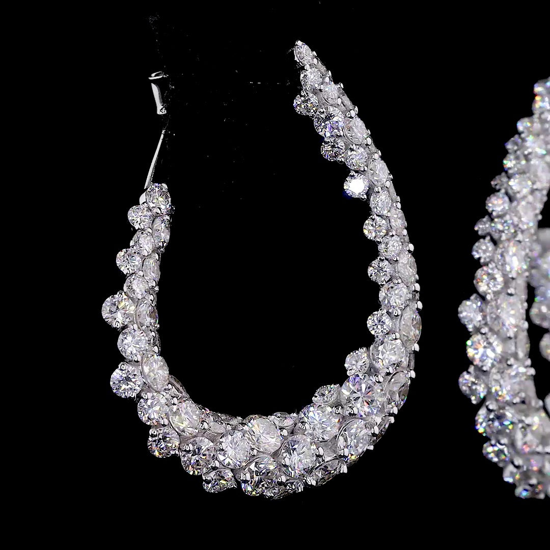 Diamond Hoop Earrings