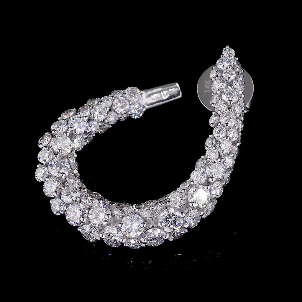 Diamond Hoop Earrings