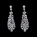 Mixed-Cut Diamond Cascade Statement Earrings
