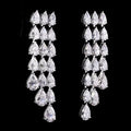 Cascading Pear Diamond Fringe Earrings