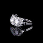 Four-Stone Round Diamond Halo Anniversary Band  - 8859