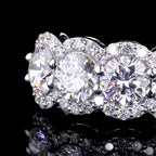 Four-Stone Round Diamond Halo Anniversary Band  - 8859