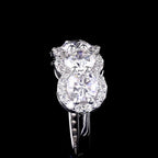 Four-Stone Round Diamond Halo Anniversary Band  - 8859