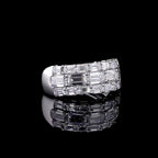 Three-Stone Round Diamond Halo Ring