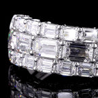 Three-Stone Round Diamond Halo Ring