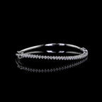 Diamond Half Tennis Bangle Bracelet