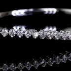 Diamond Half Tennis Bangle Bracelet