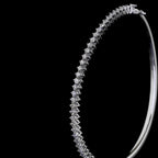 Diamond Half Tennis Bangle Bracelet